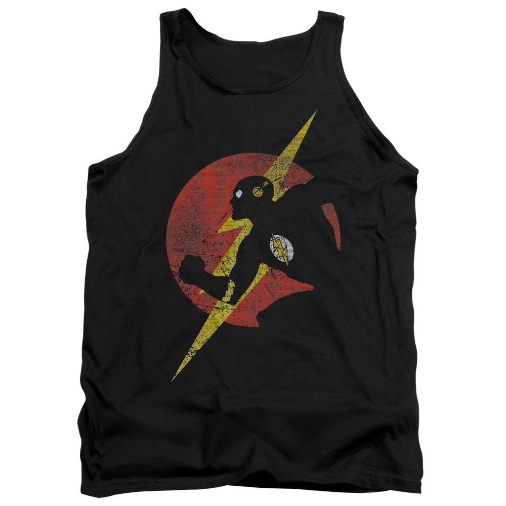 Justice League Flash Symbol Knockout Mens Tank Top Shirt Black Officially Licensed