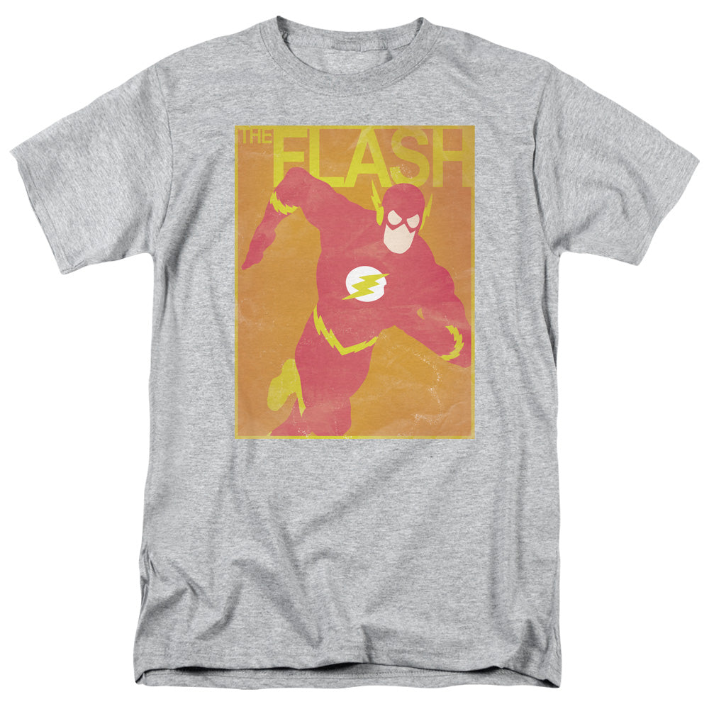 Justice League Of America Simple Flash Poster Mens T Shirt Athletic Heather Officially Licensed