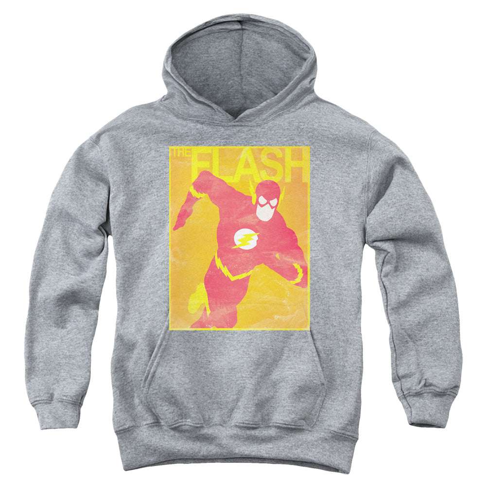 Justice League Simple Flash Poster Kids Youth Hoodie Heather Officially Licensed