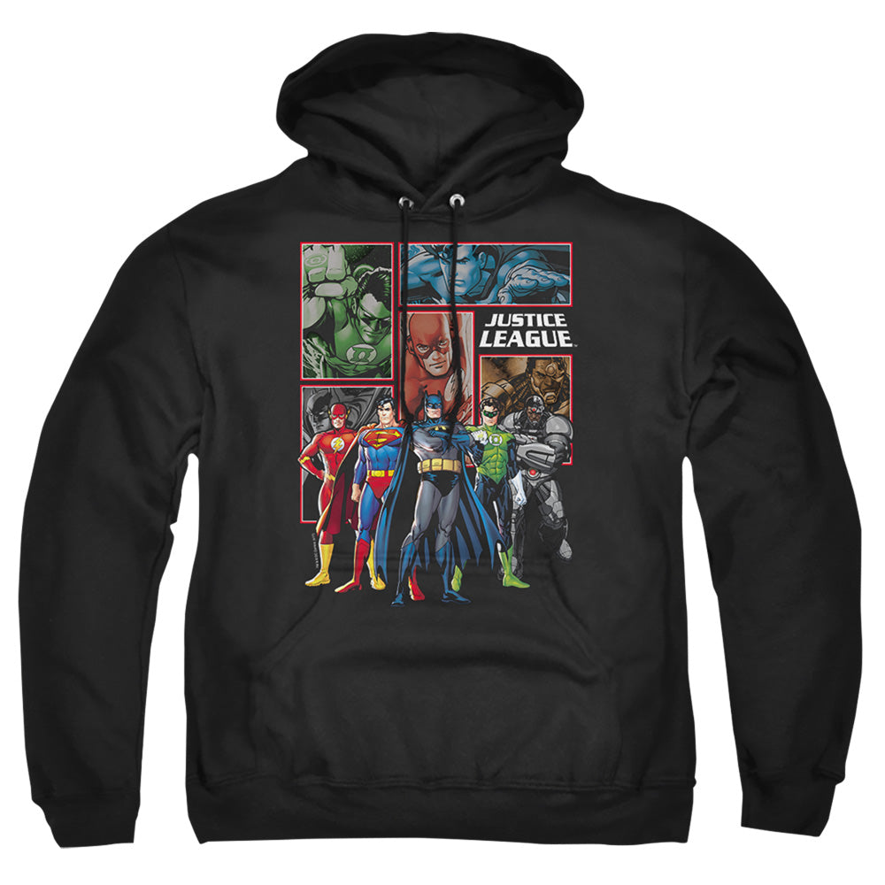 Justice League Of America New Justice League Of America Panels Mens Hoodie Black Officially Licensed