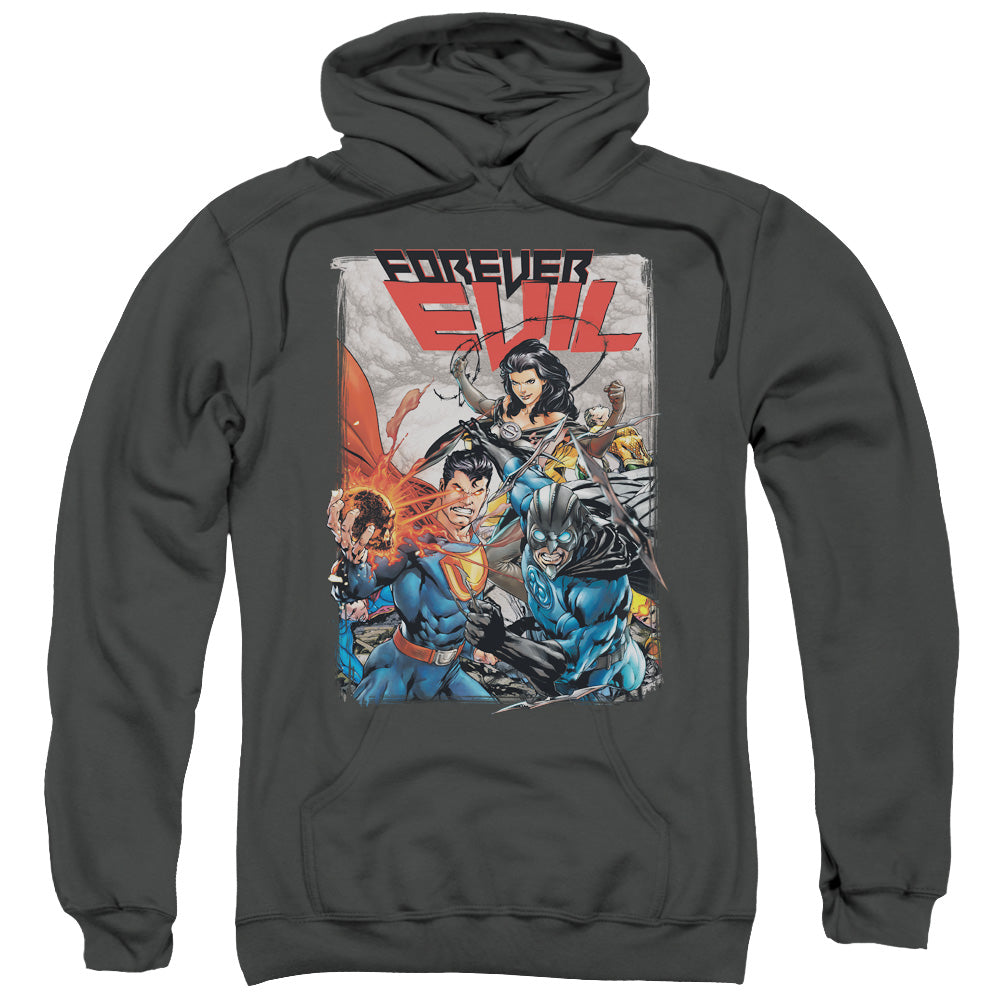 Justice League Crime Syndicate Mens Hoodie Charcoal Officially Licensed