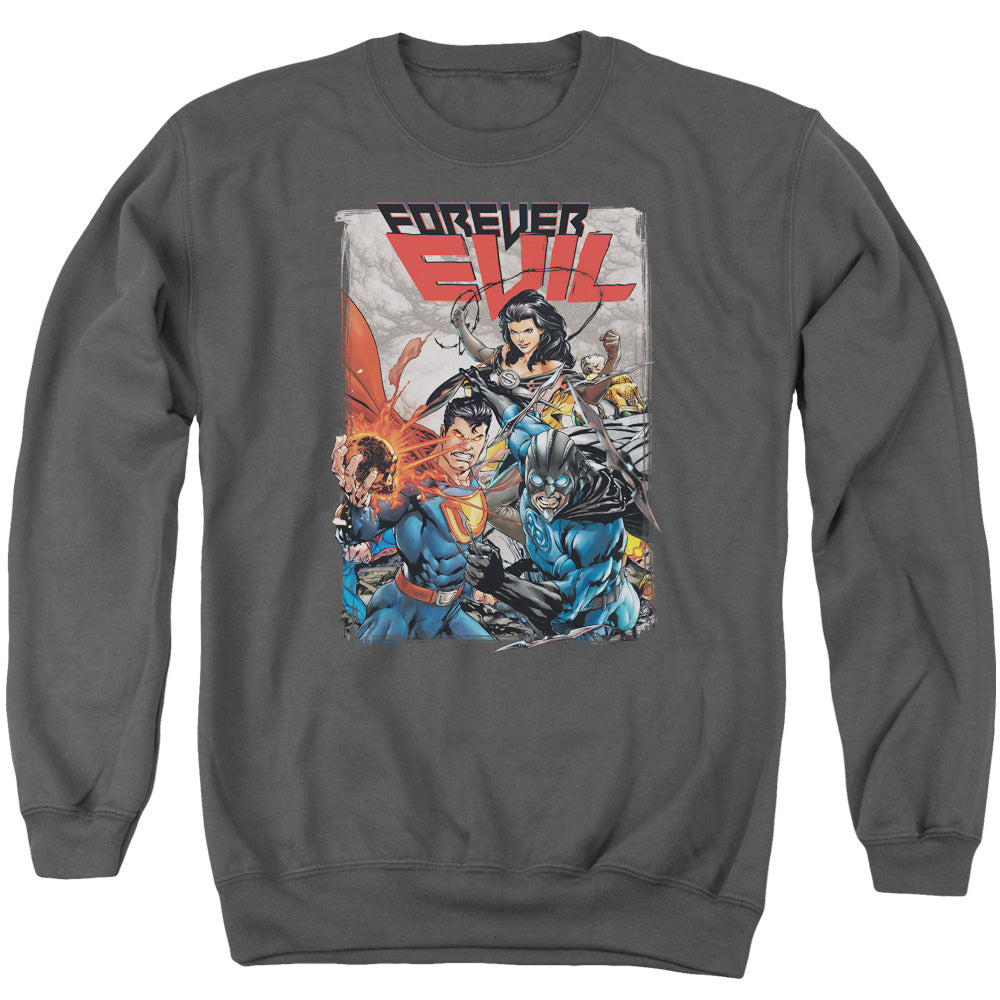 Justice League Crime Syndicate Mens Crewneck Sweatshirt Charcoal Officially Licensed
