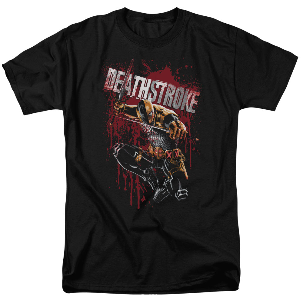 Justice League Of America Blood Splattered Mens T Shirt Black Officially Licensed
