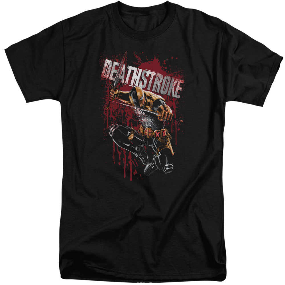 Justice League Blood Splattered Mens Tall T Shirt Black Officially Licensed