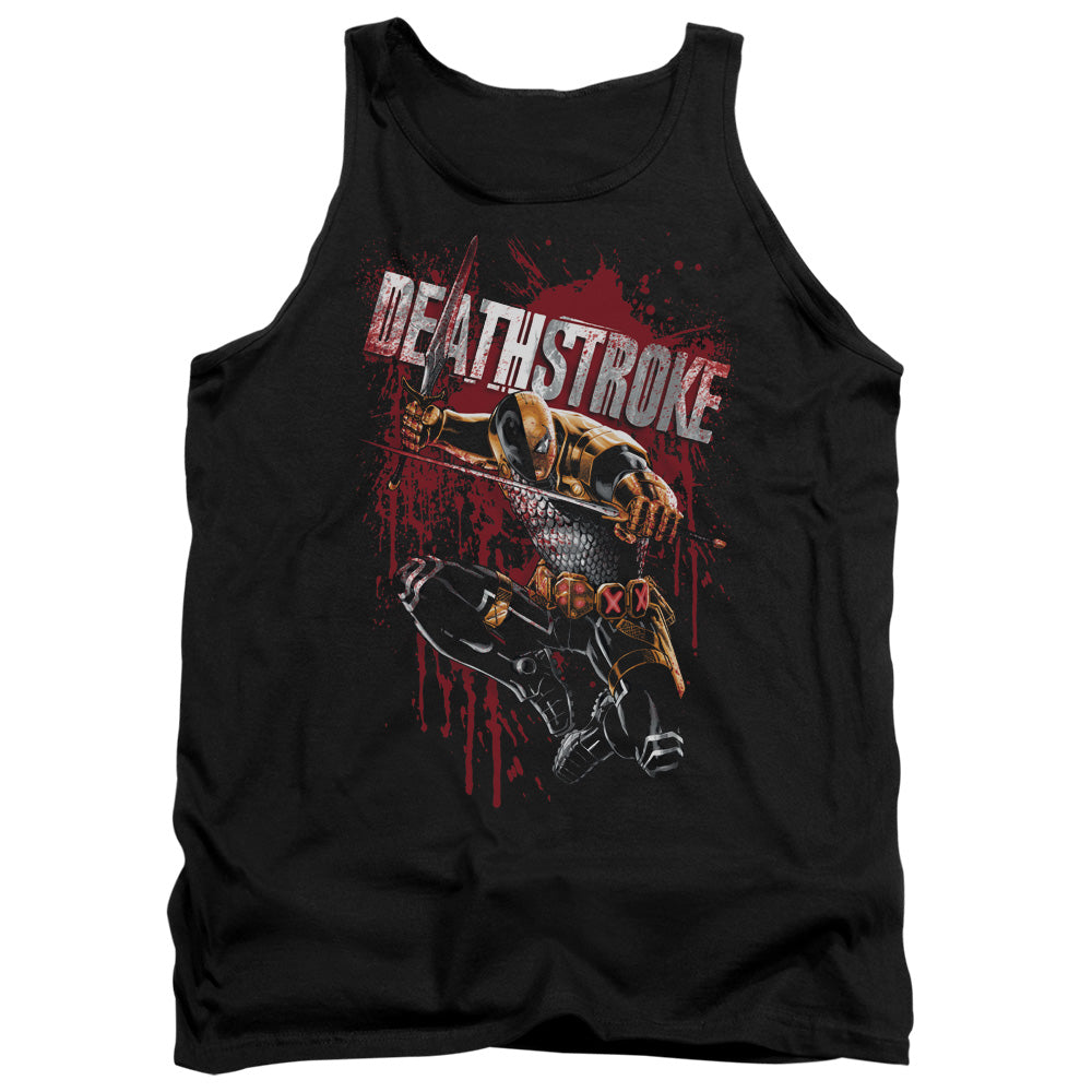 Justice League Blood Splattered Mens Tank Top Shirt Black Officially Licensed