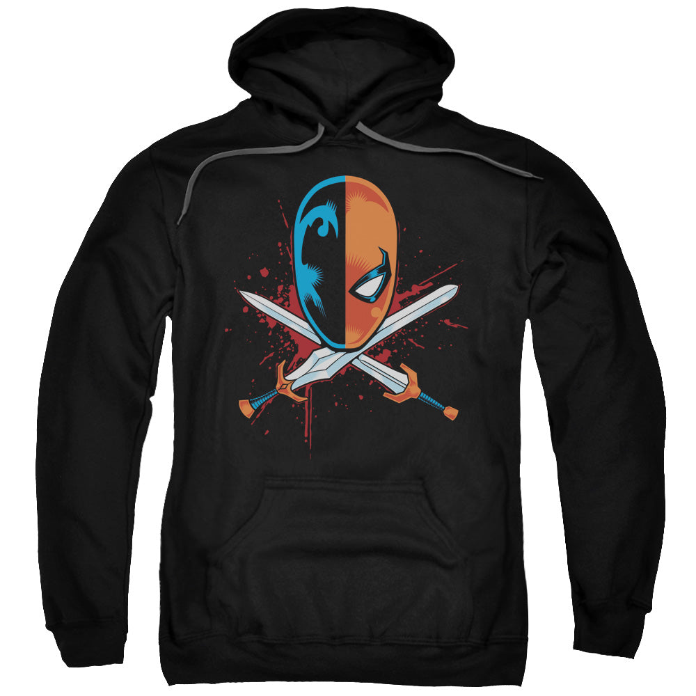 Justice League Crossed Swords Mens Hoodie Black Officially Licensed