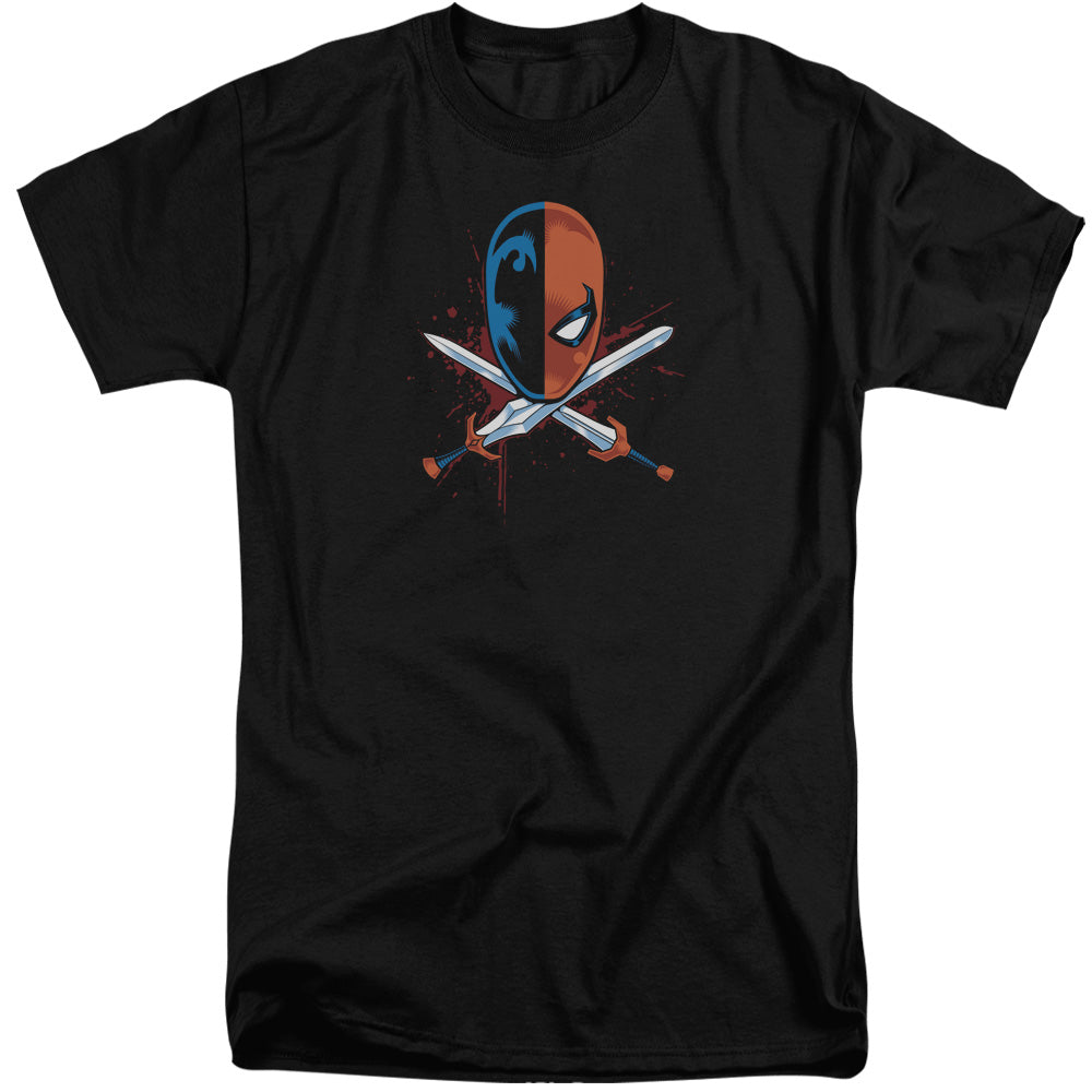 Justice League Crossed Swords Mens Tall T Shirt Black Officially Licensed