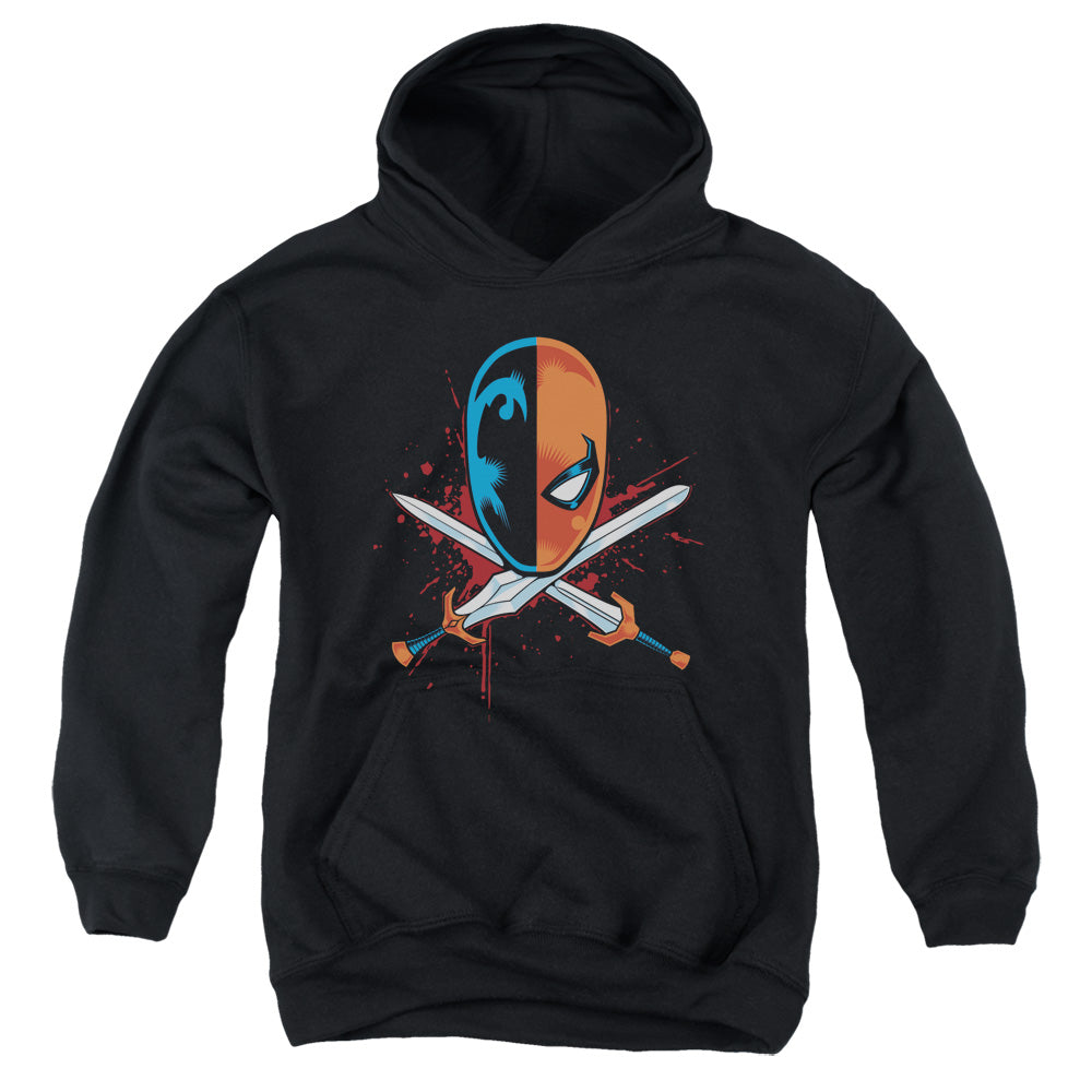 Justice League Crossed Swords Kids Youth Hoodie Black Officially Licensed