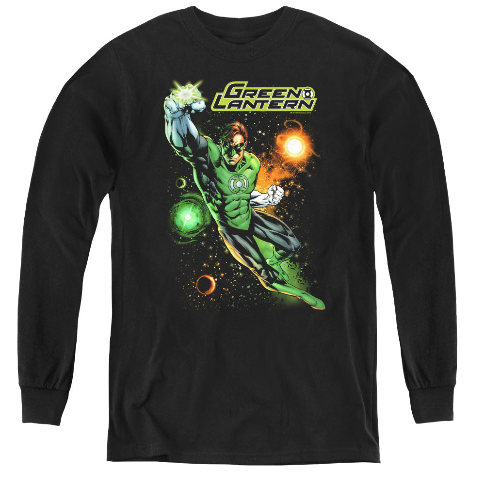 Justice League Galactic Guardian Long Sleeve Kids Youth T Shirt Black Officially Licensed