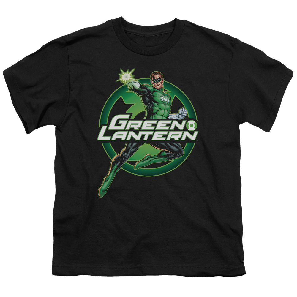 Justice League Lantern Glow Kids Youth T Shirt Black Officially Licensed