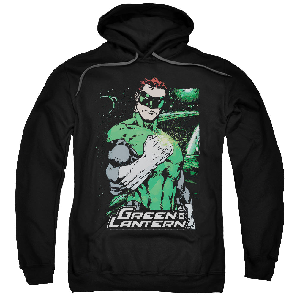 Justice League Fist Flare Mens Hoodie Black Officially Licensed