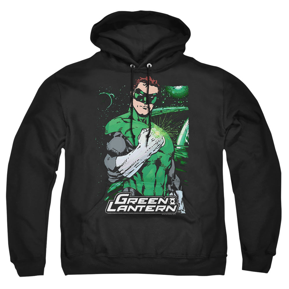 Justice League Of America Fist Flare Mens Hoodie Black Officially Licensed