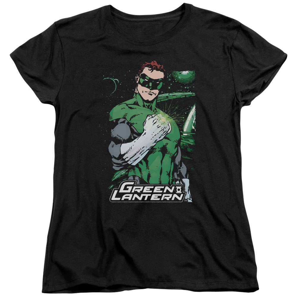 Justice League Fist Flare Womens T Shirt Black Officially Licensed