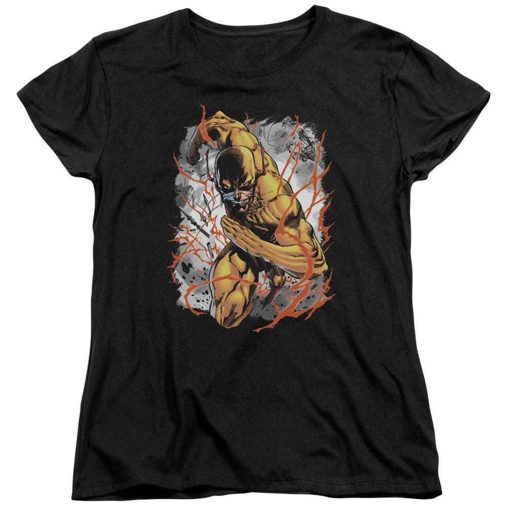 Justice League Reversed Womens T Shirt Black Officially Licensed