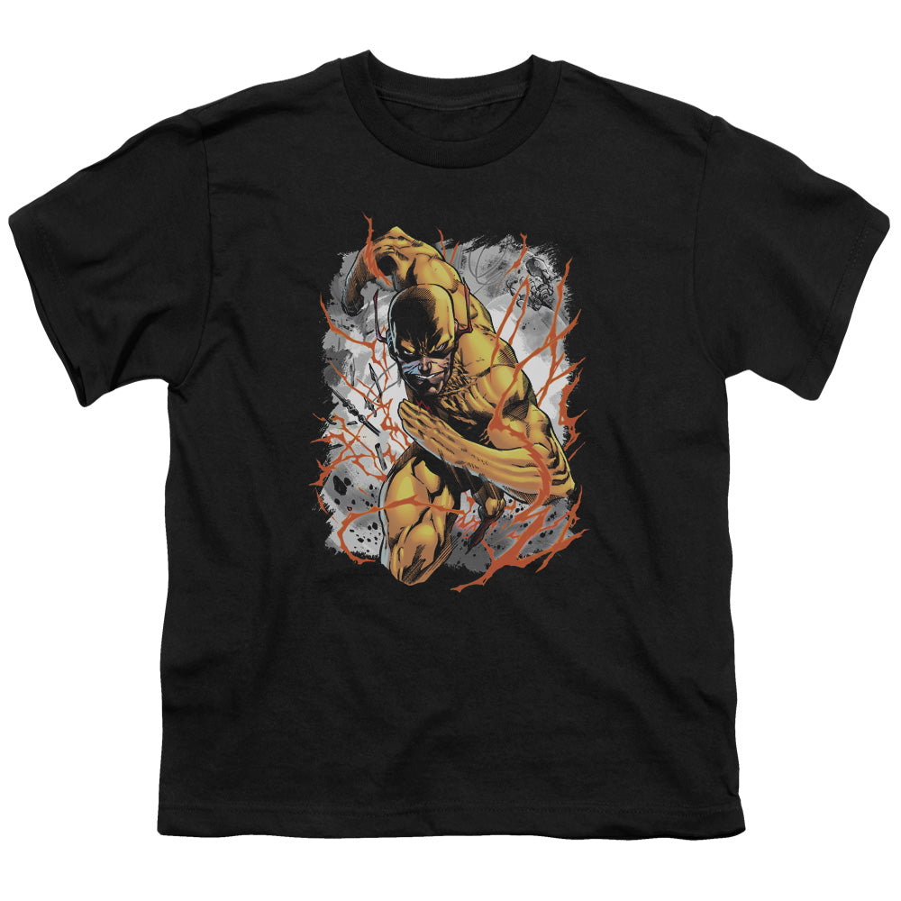 Justice League Reversed Kids Youth T Shirt Black Officially Licensed