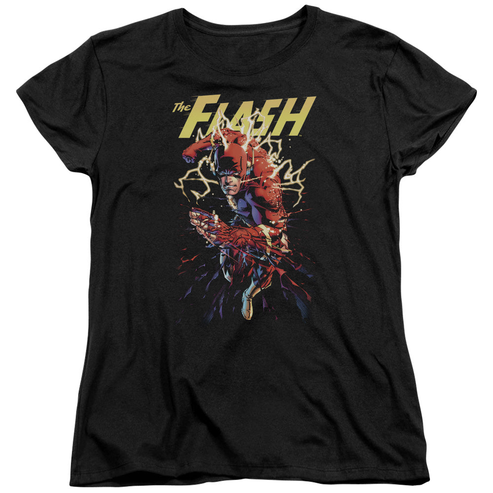 Justice League Ripping Apart Womens T Shirt Black Officially Licensed