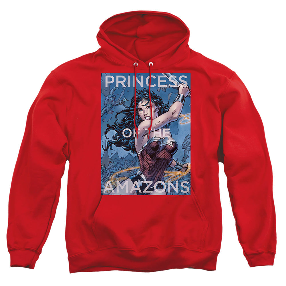 Justice League Of America Princess Of The Amazons Mens Hoodie Red Officially Licensed