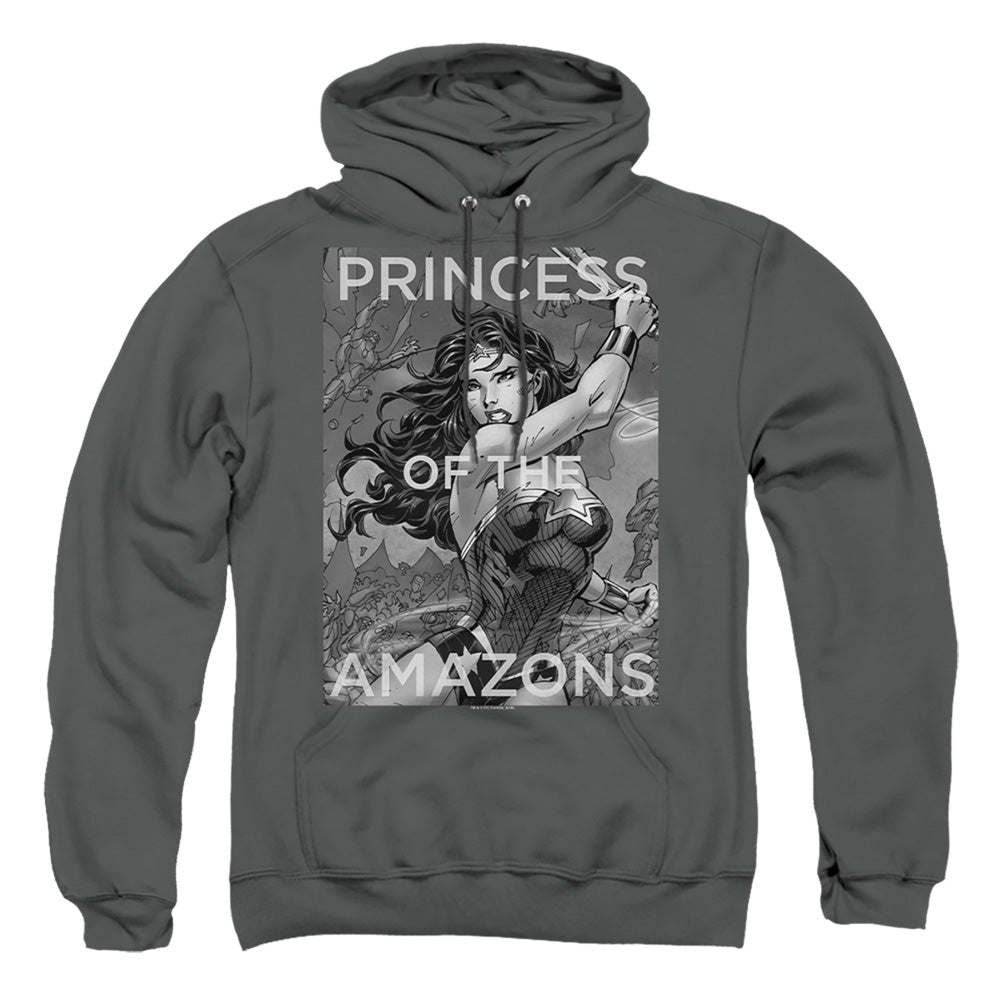 Justice League Of America Princess Of The Amazons Mens Hoodie Charcoal Officially Licensed