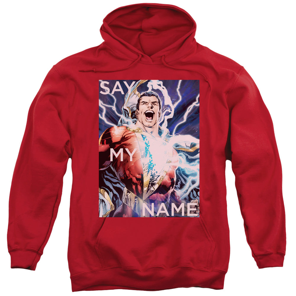 Justice League Say My Name Mens Hoodie Red Officially Licensed