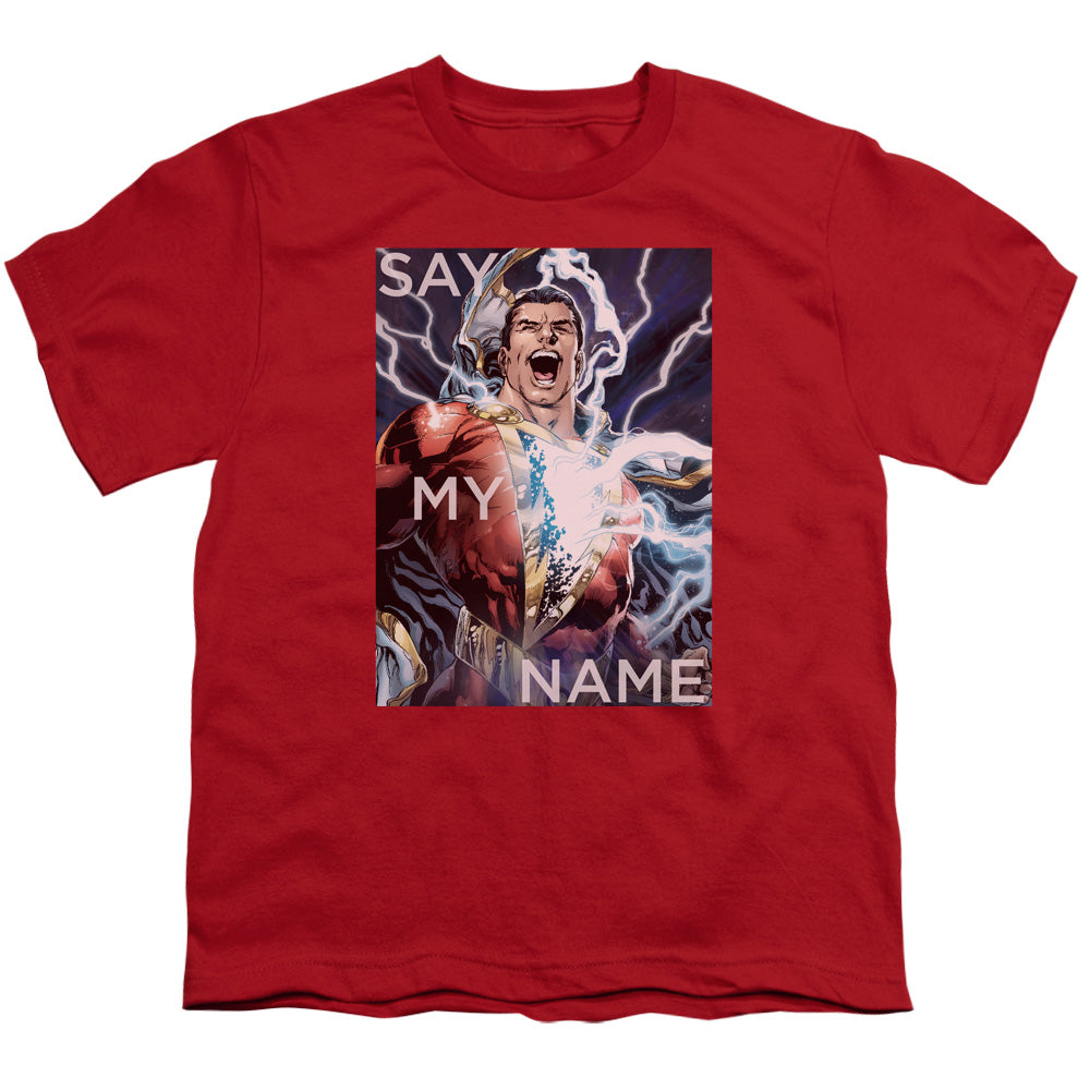 Justice League Say My Name Kids Youth T Shirt Red Officially Licensed