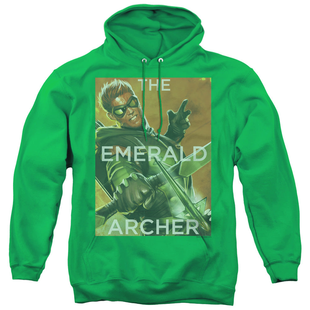 Justice League Trigger Mens Hoodie Kelly Green Officially Licensed