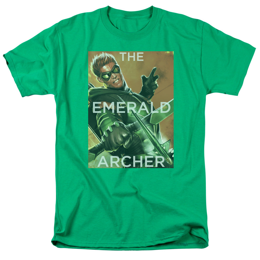 Justice League Of America Trigger Mens T Shirt Kelly Green Officially Licensed