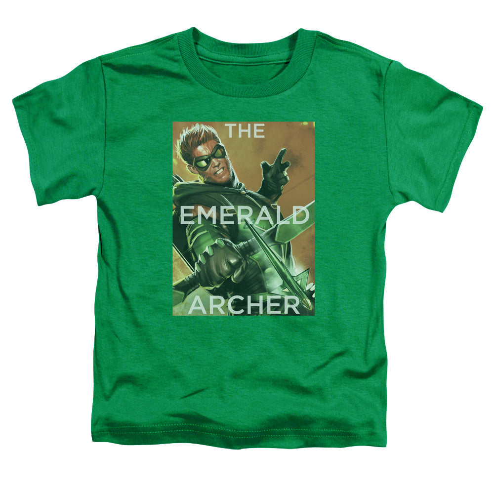 Justice League Trigger Toddler Kids Youth T Shirt Kelly Green Officially Licensed