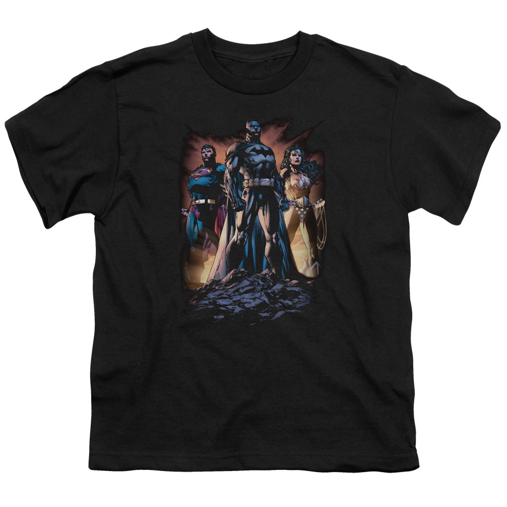 Justice League Take a Stand Kids Youth T Shirt Black Officially Licensed