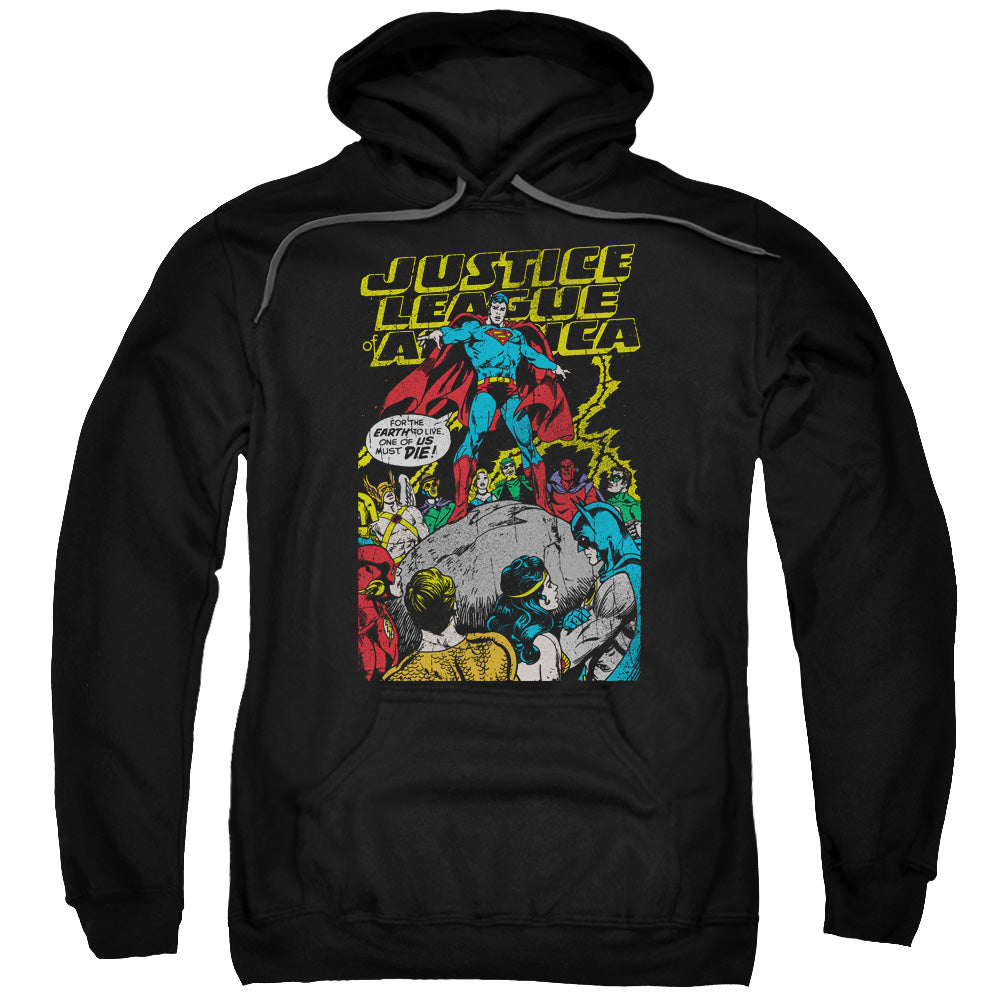 Justice League Ultimate Scarifice Mens Hoodie Black Officially Licensed