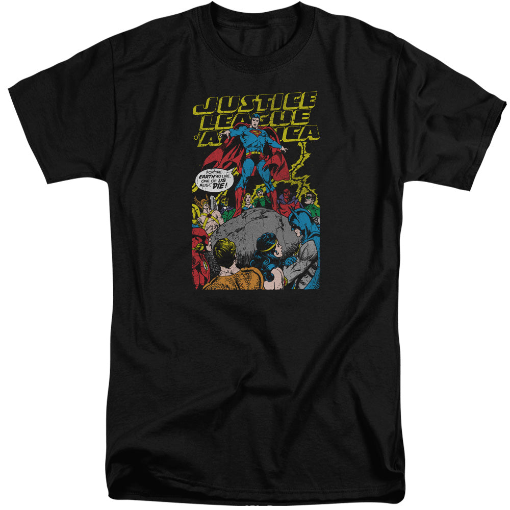 Justice League Ultimate Scarifice Mens Tall T Shirt Black Officially Licensed
