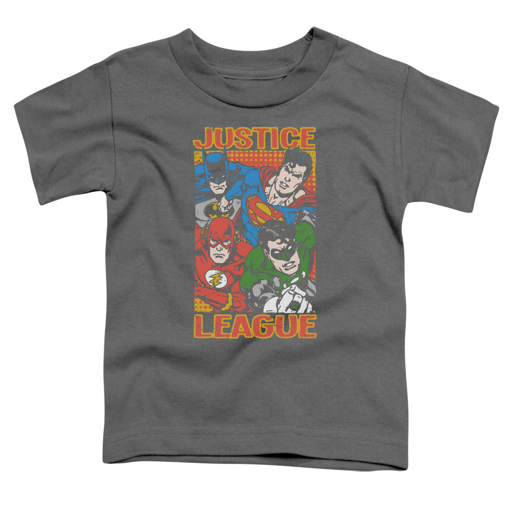 Justice League Hero Mashup Toddler Kids Youth T Shirt Charcoal Officially Licensed