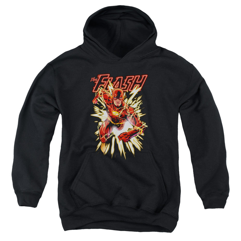 Justice League Flash Glow Kids Youth Hoodie Black Officially Licensed