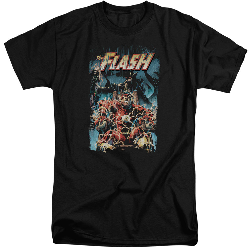 Justice League Of America Electric Chair Mens Tall T Shirt Black Officially Licensed
