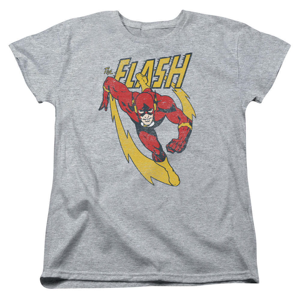 Justice League Lightning Trail Womens T Shirt Athletic Heather Officially Licensed
