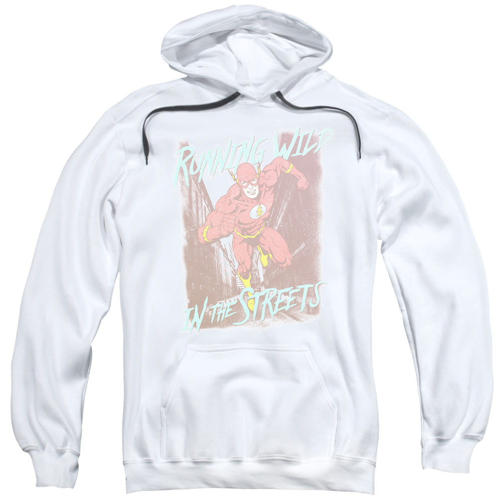 Justice League Running Wild Mens Hoodie White Officially Licensed