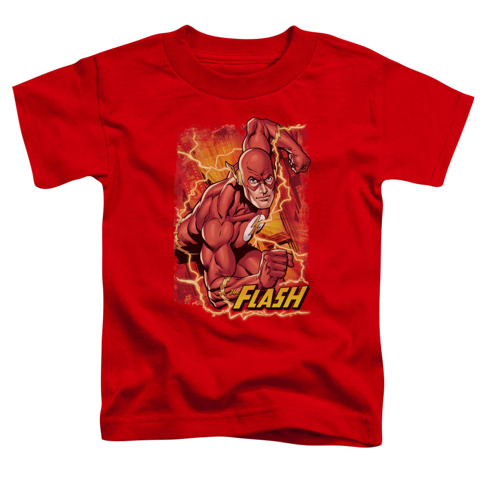 Justice League Flash Lightning Toddler Kids Youth T Shirt Red Officially Licensed
