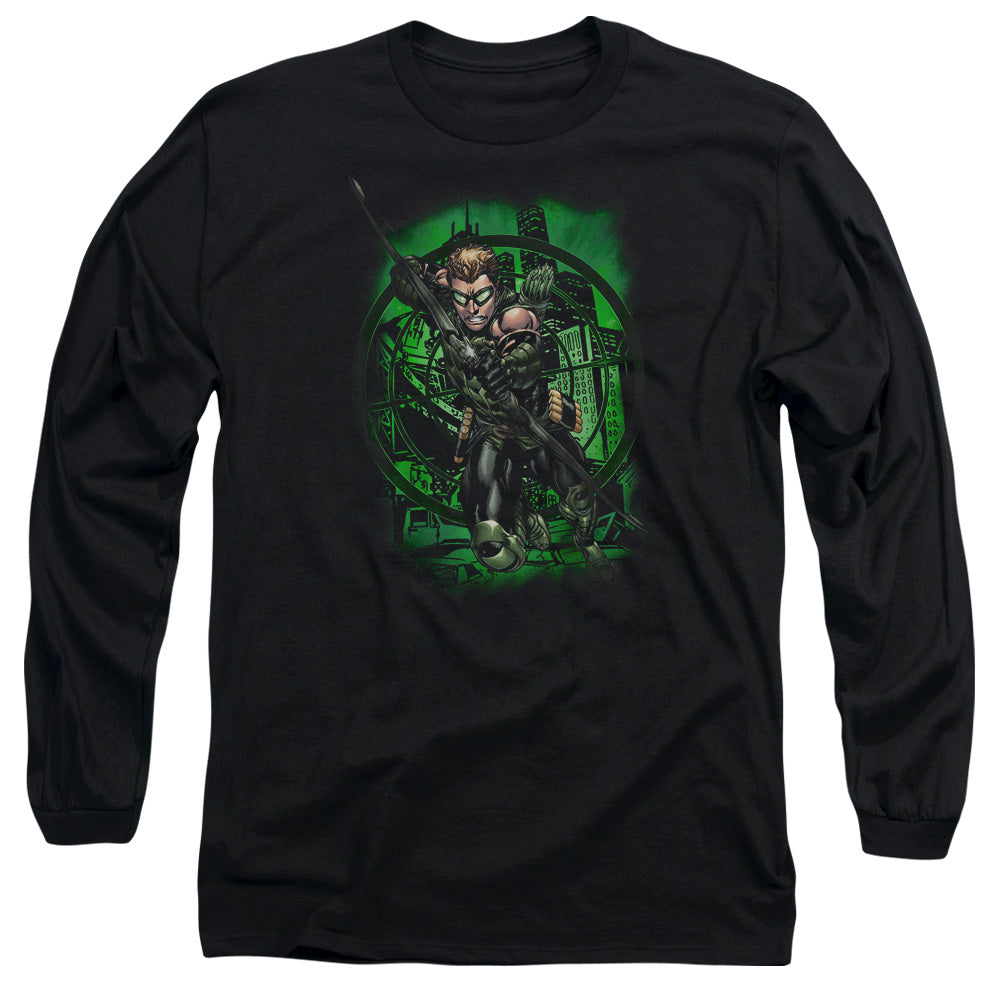 Justice League in My Sight Mens Long Sleeve Shirt Black Officially Licensed