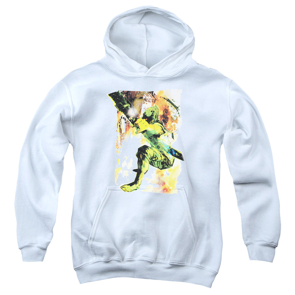 Justice League Painted Archer Kids Youth Hoodie White Officially Licensed