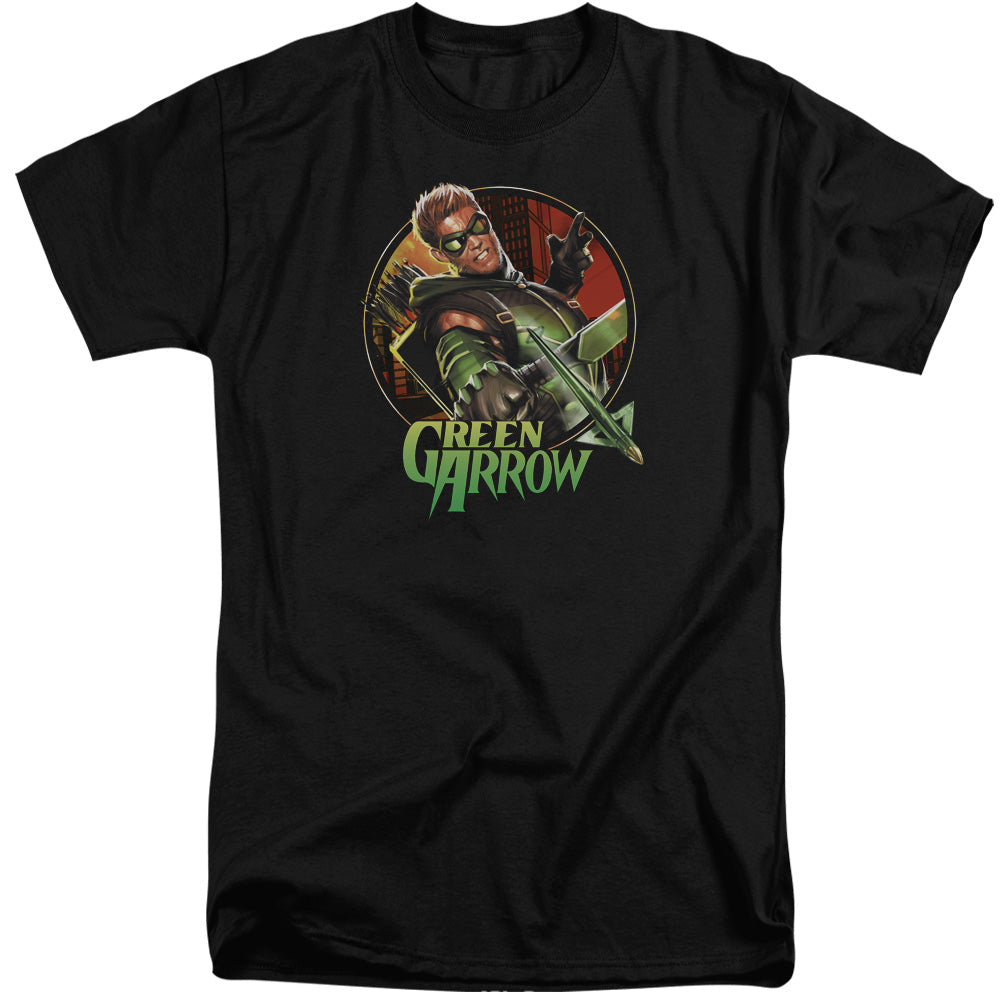 Justice League Of America Sunset Archer Mens Tall T Shirt Black Officially Licensed