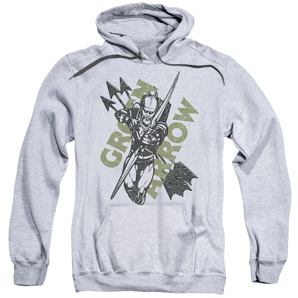 Justice League Archers Arrows Mens Hoodie Athletic Heather Officially Licensed