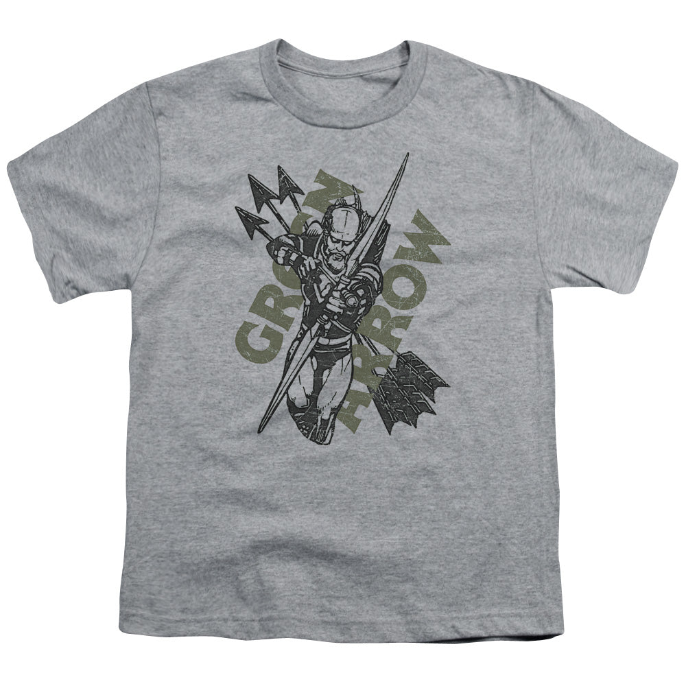 Justice League Archers Arrows Kids Youth T Shirt Athletic Heather Officially Licensed
