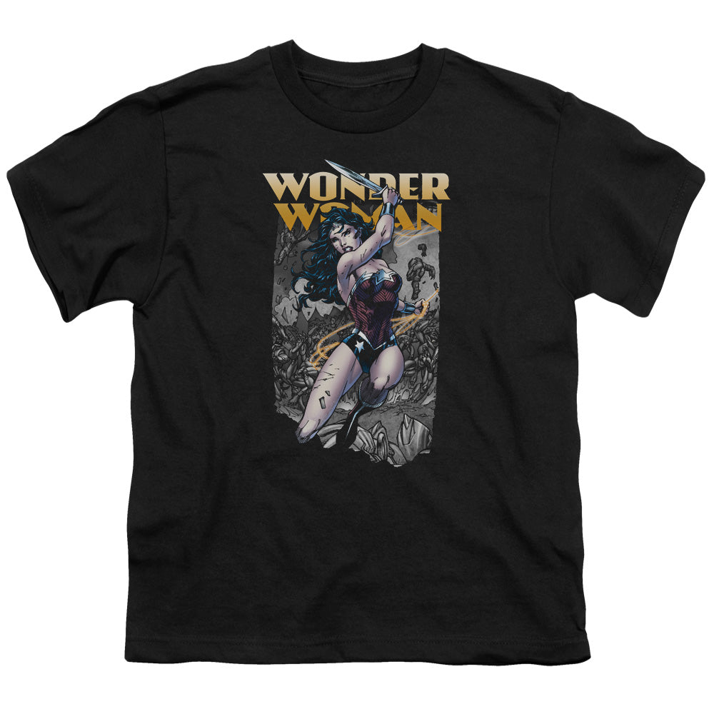 Justice League Wonder Slice Kids Youth T Shirt Black Officially Licensed