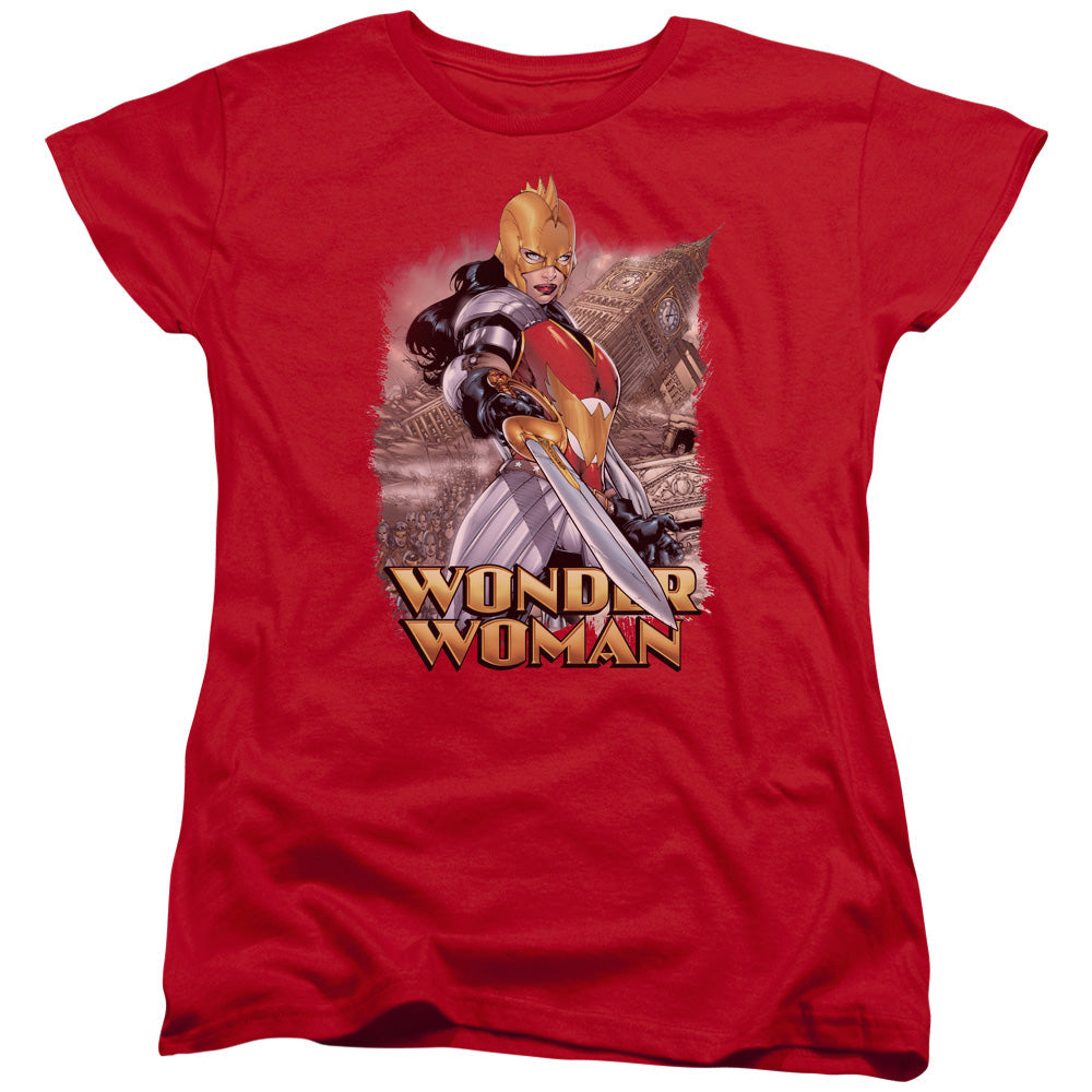 Justice League Wonder Woman Womens T Shirt Red Officially Licensed