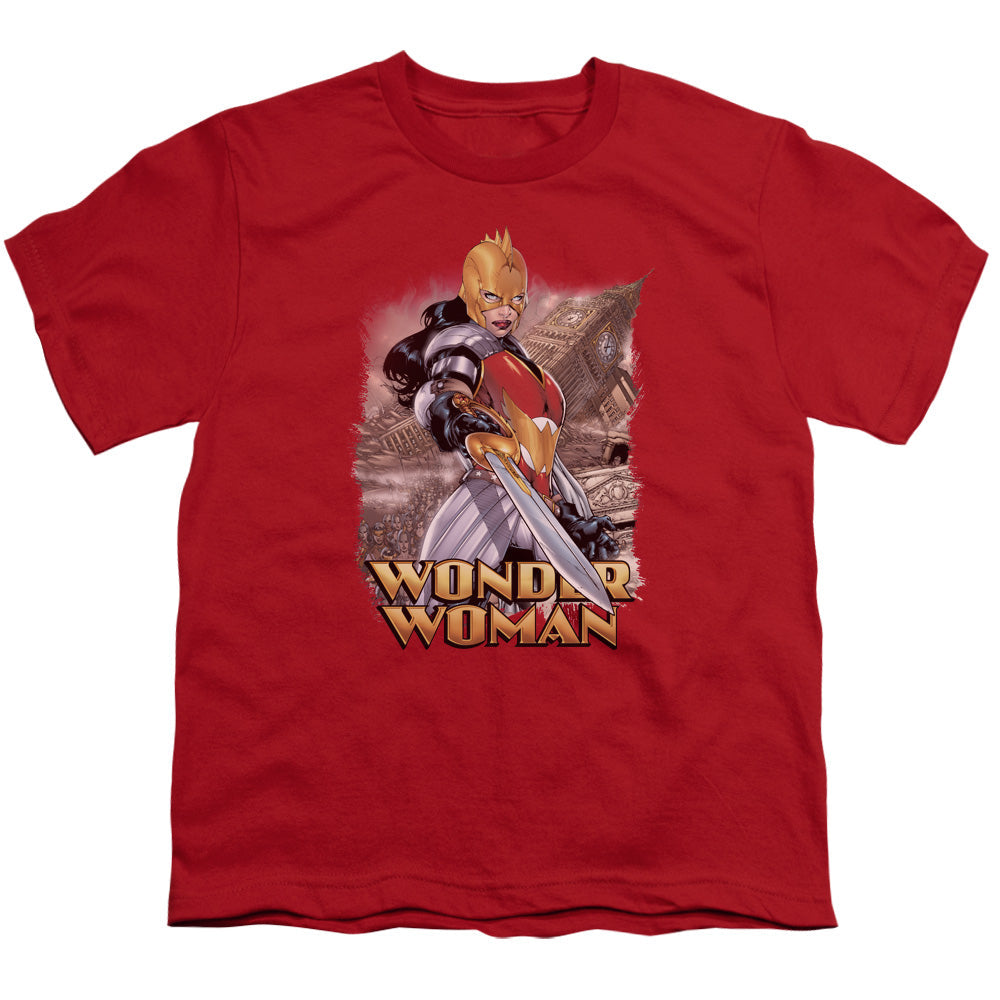 Justice League Wonder Woman Kids Youth T Shirt Red Officially Licensed