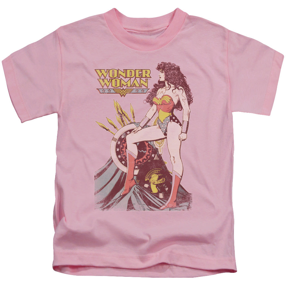 Justice League Armament Juvenile Kids Youth T Shirt Pink Officially Licensed