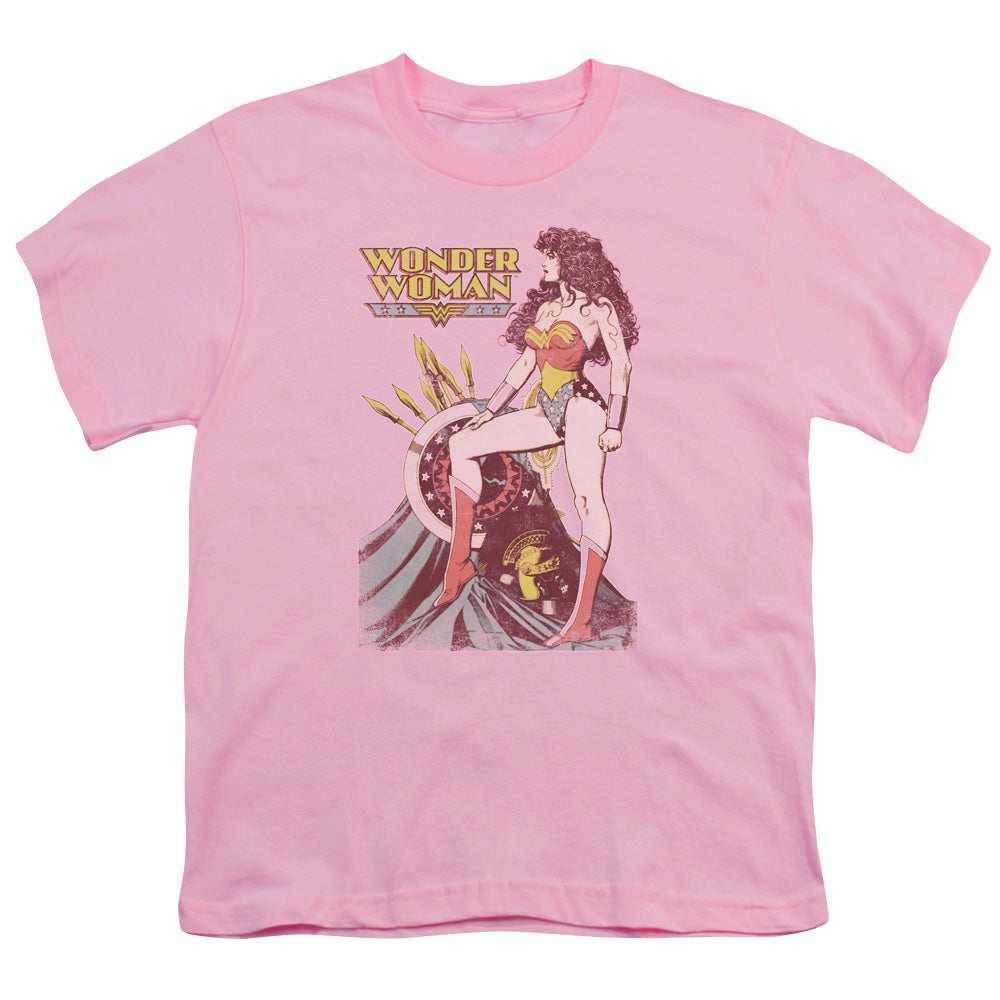 Justice League Armament Kids Youth T Shirt Pink Officially Licensed
