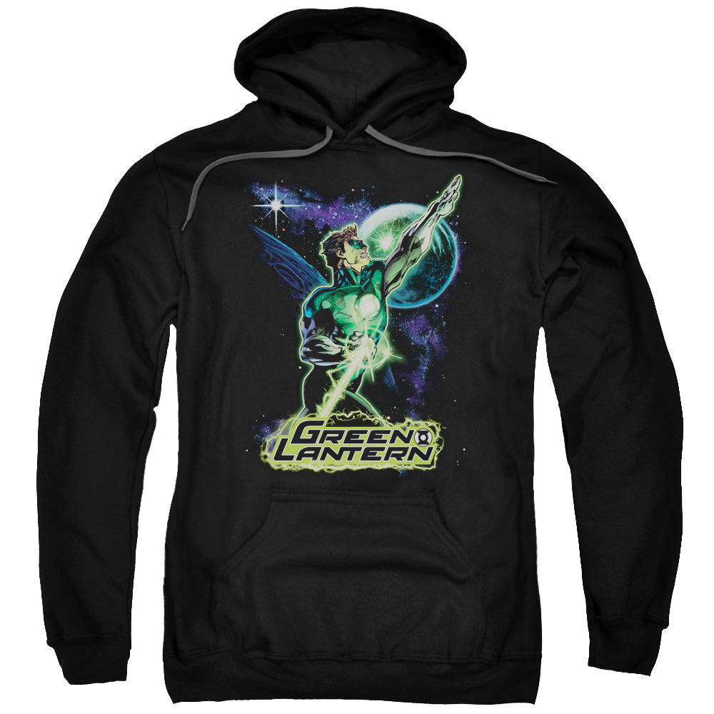 Justice League Hal Galaxy Mens Hoodie Black Officially Licensed