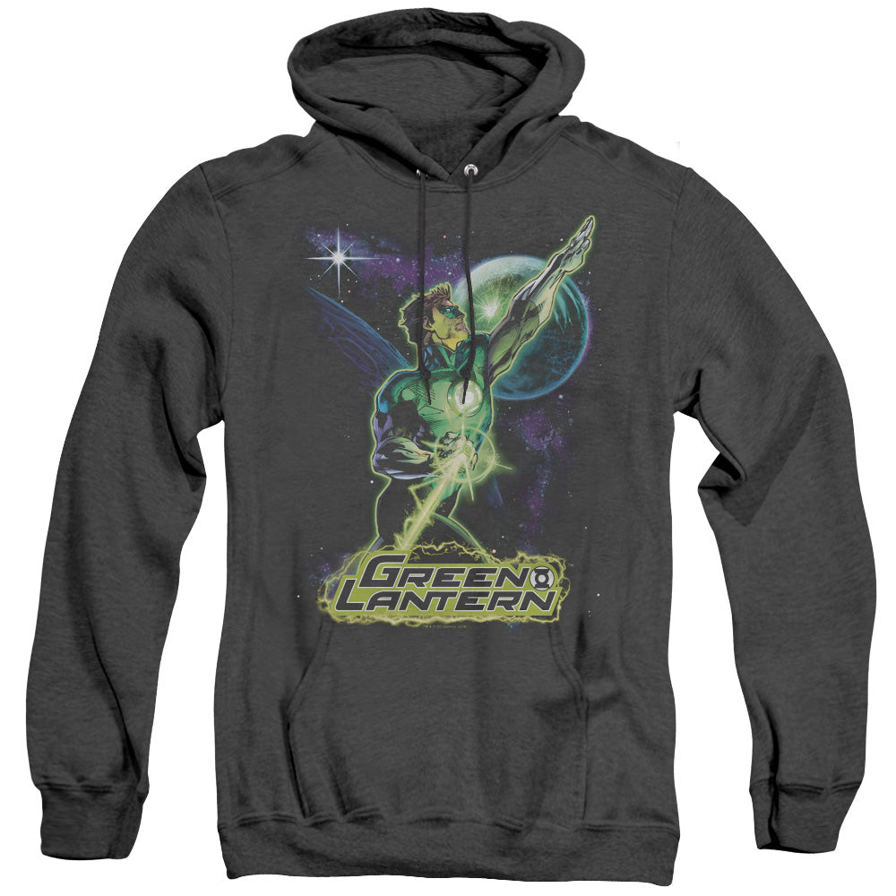 Justice League Hal Galaxy Heather Mens Hoodie Black Officially Licensed