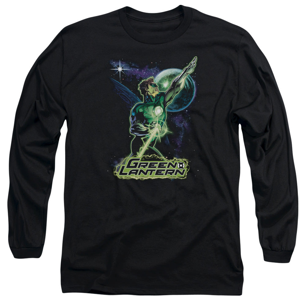 Justice League Hal Galaxy Mens Long Sleeve Shirt Black Officially Licensed