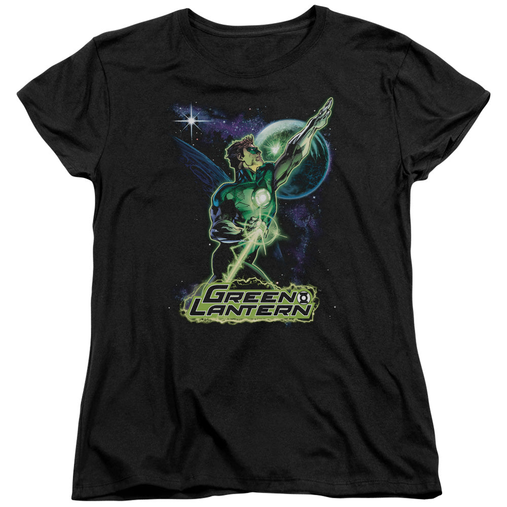 Justice League Hal Galaxy Womens T Shirt Black Officially Licensed